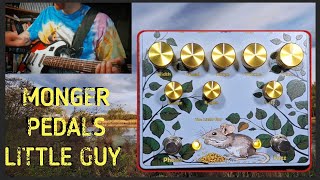 Monger Pedals Little Guy Fuzz Phaser on Baritone Guitar!
