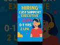 Teleperformance Hiring Cust Support Executive Expi 0-3 Yrs Salary 2 Lpa#youtubeshorts