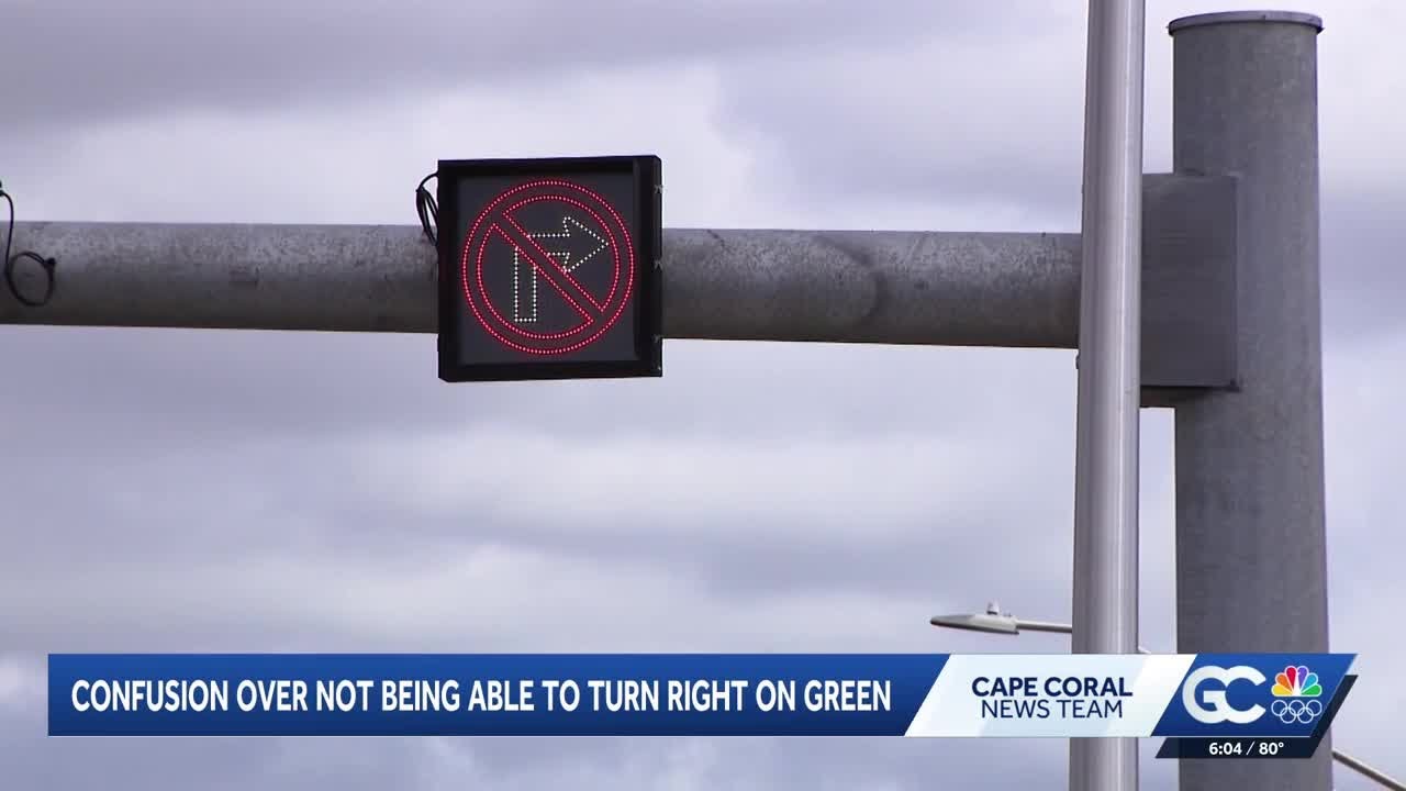New 'no right turn' signal causing confusion at Cape Coral intersection ...