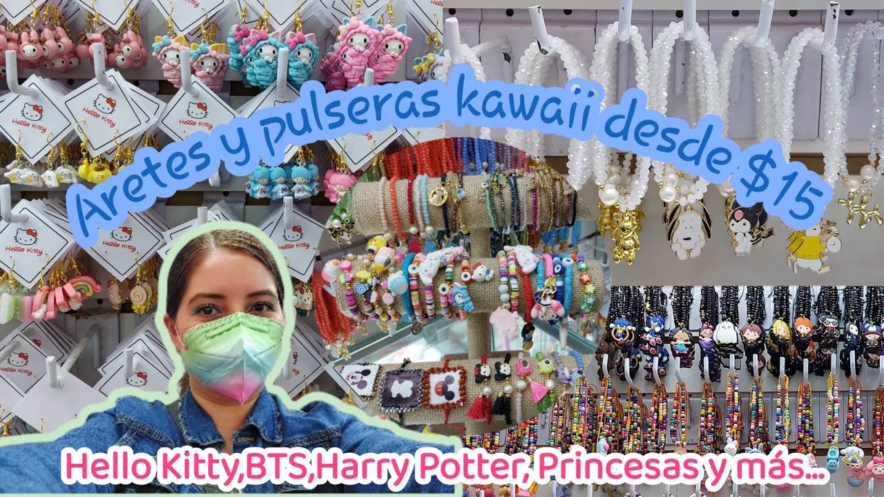Pulseras y aretes Kitty, Bts,Harry Potter,Princesas,Kuromi y más personajes desde $15 #nayech