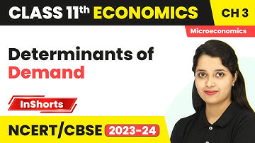 Determinants of Demand  | Class 11 Economics Chapter 3 Inshorts #2024