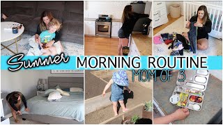 SUMMER MORNING ROUTINE MOM OF 3 | MORNING MOTIVATION | MOM ROUTINE 2021 | SLOW MORNING ROUTINE 2021