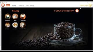 Source Code | Coffee Shop Management System using Python Tkinter | Café Management System screenshot 4