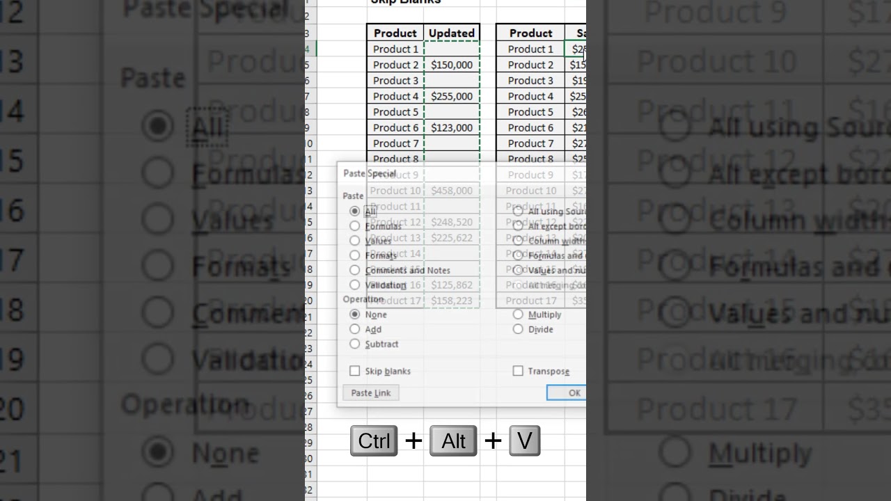 This Excel tip will save time when pasting data that contains blank cells 