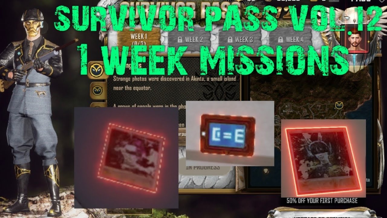 New State mobile :survivor pass vol.12😊first week missions🤩all location🥰миссии 1 недели 💋
