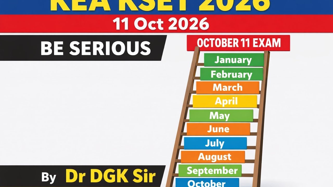 KSET 2026:   Be Serious about study : Dr DGK Sir