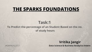 Task-1 : Predict the percentage of an student based on the no. of study hours