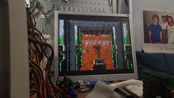 FastDoom EGA 80x200 dev build on a Trident Paradise EGA card