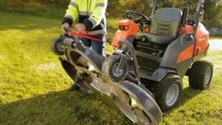 Learn how to set up the Husqvarna P 525D Front Mower in the service position