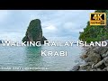 【4K】Walking Railay Island in Krabi -THAILAND Video footage-