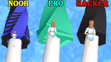 NOOB vs PRO vs HACKER - Stack Runway 3D