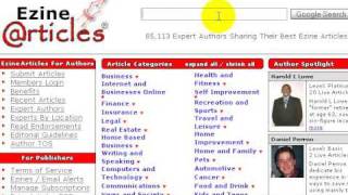 ARTICLE MARKETING - Tutorial 1