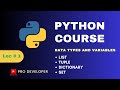 Python basics | data types and variable in python | Pro Developer