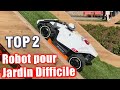 TOP 2 : Le Meilleur Robot Tondeuse pour Terrains Compliqués (pentes, trous, bosses...)