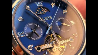 Luxury elegant watches for 60 USD! OLEVS automatic open heart watches review!