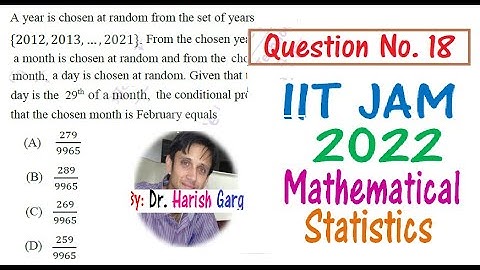 Question 18 | IIT JAM MS 2022 | Mathematical Statistics