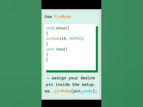 Use PinMode to assign i/o pins in Arduino Programming #Shorts - YouTube