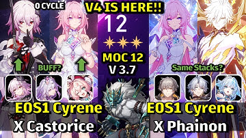 V4 IS HERE! E0S1 Cyrene x Castorice and E0S1 Cyrene x Phainon Showcase | HSR Beta 3.7