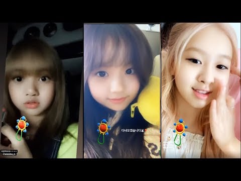[Blackpink] Rosé, Lisa, Jisoo using 'Baby Filter' Snapchat App