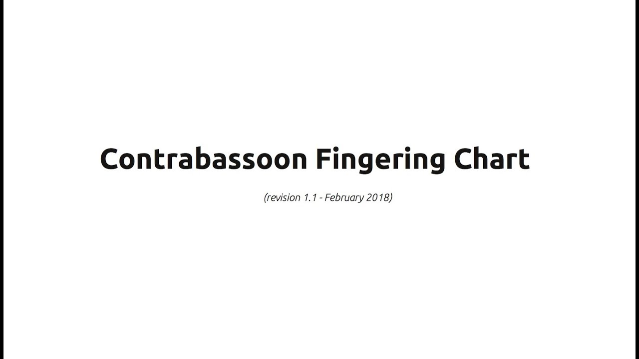 Contrabassoon Finger Chart