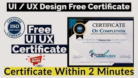 Ui / Ux Design Free Certificate From ITRONIX SOLUTIONS | Get Certificate Within 2 Minute
