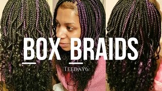 Black & Purple Box Braids💜 | TEEDAY6