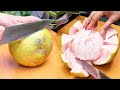 Ninja Fruit Cutting Skills | Big Pomelo Cutting Skills | Fruit Cutting Skills