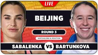 SABALENKA vs BARTUNKOVA • WTA Beijing 2026 • LIVE Tennis Watchalong screenshot 4