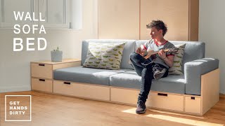 How to Make a Sofa for the Wall Sofa Bed System // Tiny Apartment Build - Ep.6