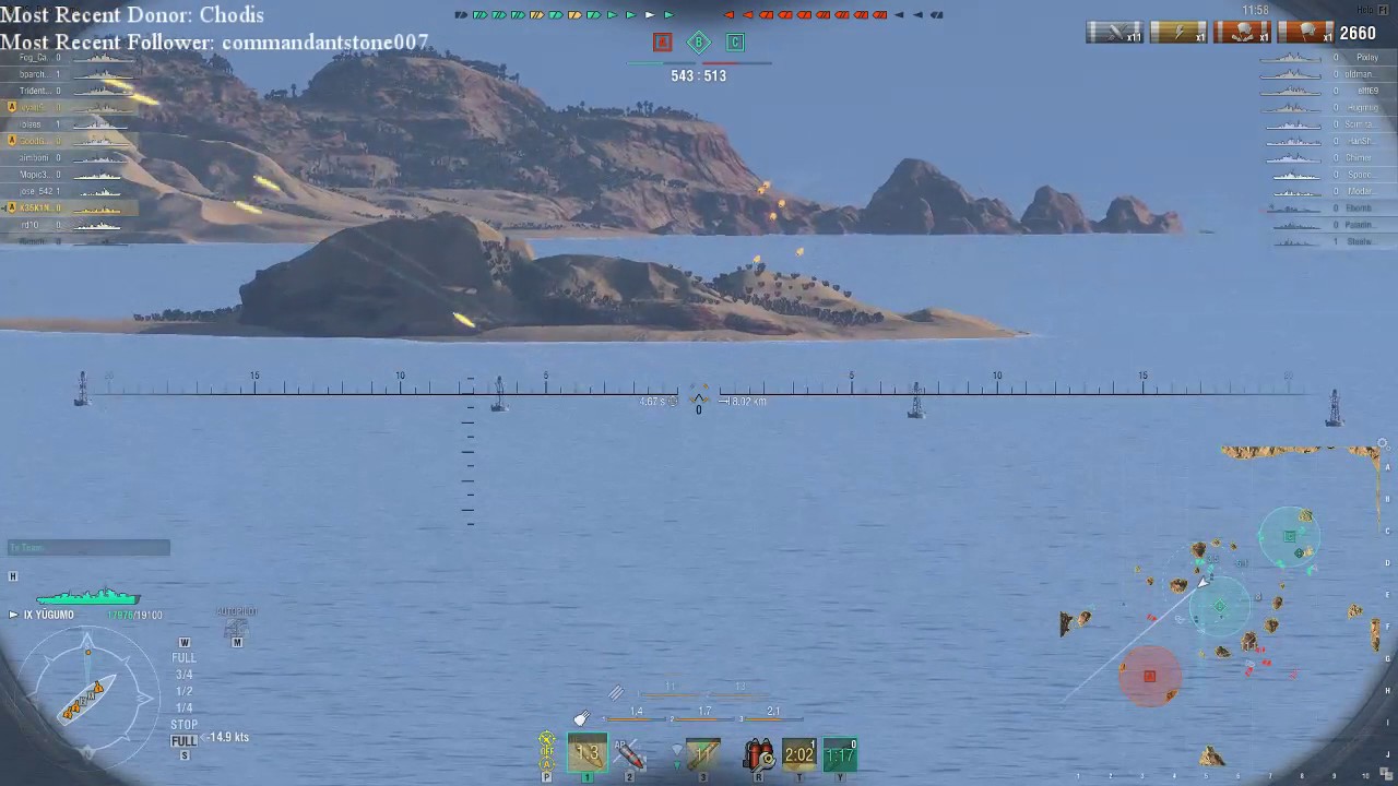 World of Warships 0.5.15.1 - Yugumo Double Strike vs Iowa & Yugumo