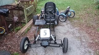 homemade go-kart (predator 212 engine startup)
