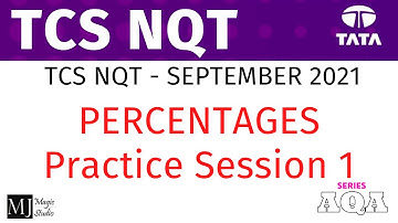 TCS Careers | TCS Ninja NQT | Actual Questions Asked | PERCENTAGES (Part 1) | Mohit Jain