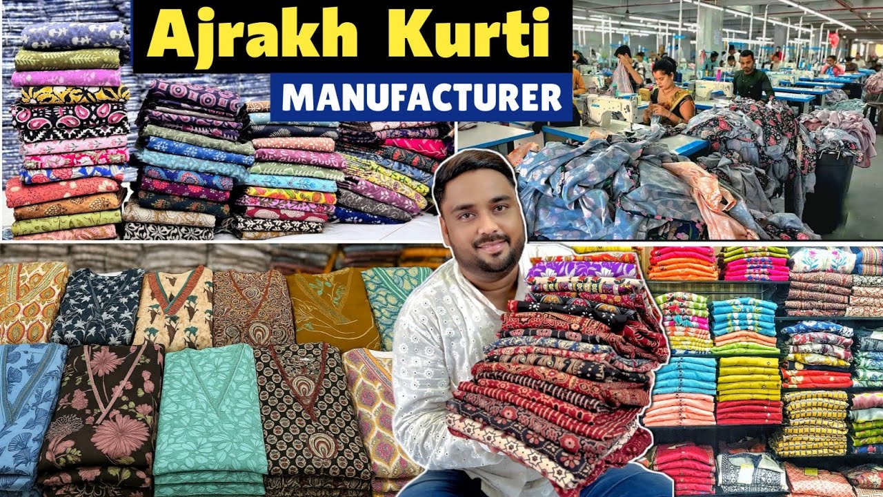 Hand Block Ajrakh Kurti Manufacturer in Kolkata // Organic Cotton Block Print Kurti  & 3 Piece Suit.