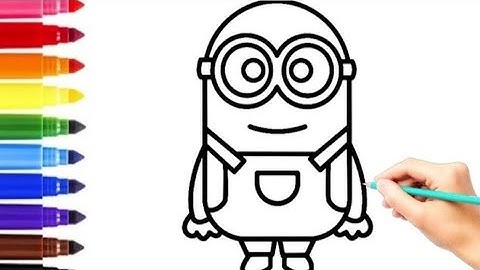 How to Draw Minion drawing painting and colouring for kids and toddlers/kids art 
