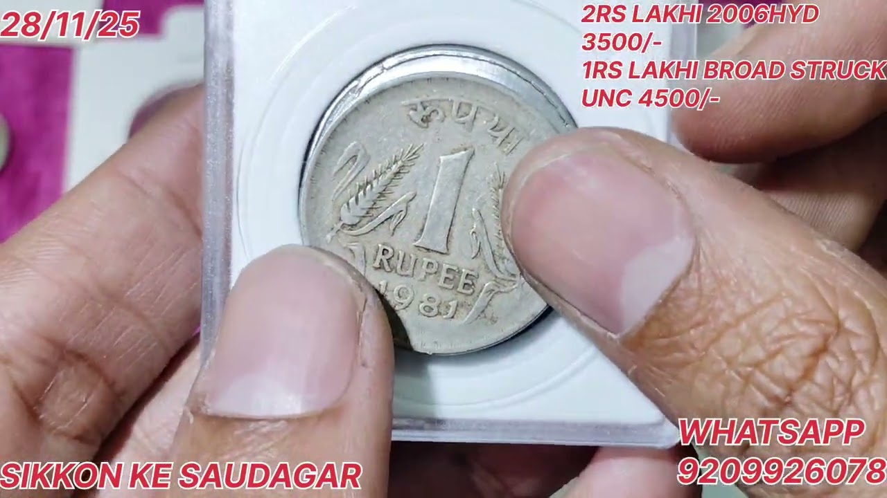 BUY 2RS BOSE HYD MINT GEM UNC COIN... RARE & SCARE COIN BEST PRICE.. 28/11/25.. WHATSAPP 9209926078