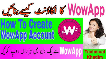 How To Create WowApp Account On Android Phone Urdu/Hindi