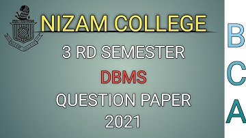 3rd sem dbms question paper | sem3.dbms question paper | | dbms model paper | |dbms previous papers|