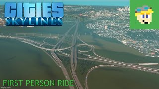 Cities Skylines - Noyou City EXTRA: ENTERING THE SUBURBS (First Person Ride)