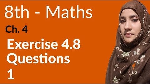 8th Class Math, Financial Arithmetic Ex 4.8 Q 1 - 8th Class Maths PEC