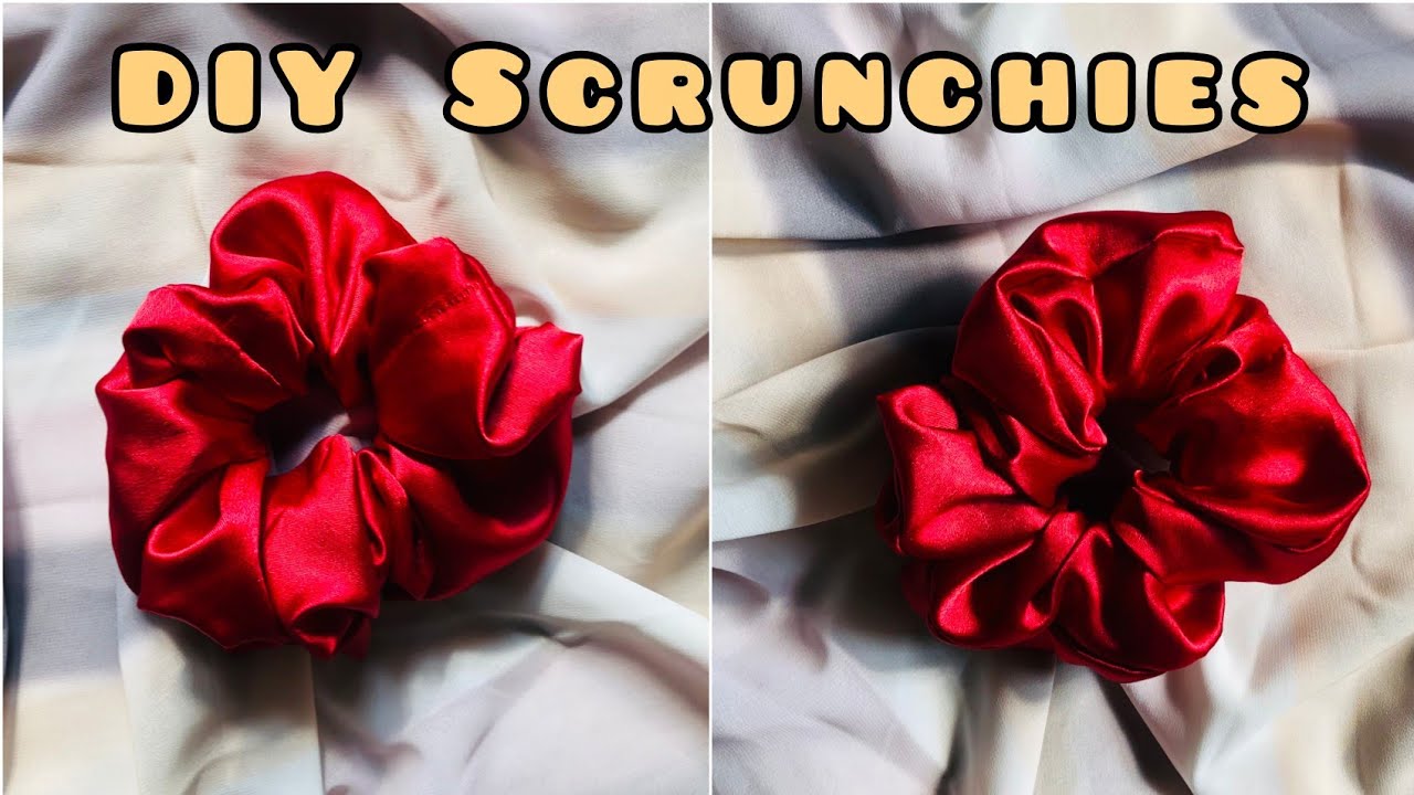 How to make satin scrunchies in easily 😉 DIY scrunchies YouTube