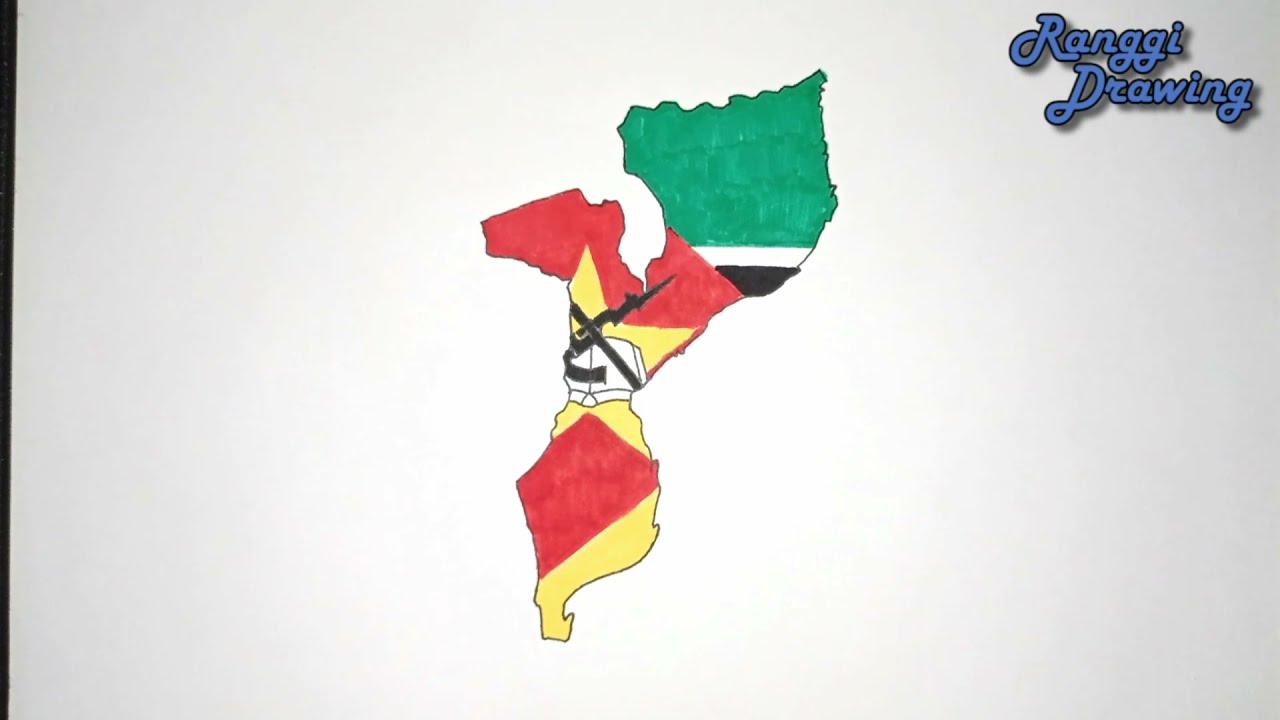 How to Draw Map of Mozambique
