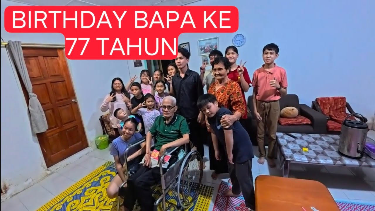 Sambut Hari Jadi Bapa Di Malam Tahun Baru Kampung Sampun, Kota Samarahan Sarawak