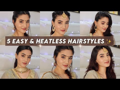 5 Easy Hairstyles To Go With Your FESTIVE Looks ✨ | TheSassThing