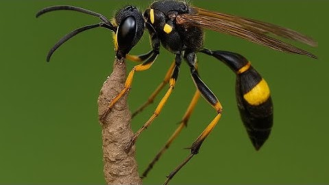 Amazing Mud Dauber Wasp Building a Long Mud Nest | Darith Macro Natural