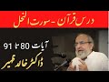 Quran Tafseer Class - Surah AN NAHL Verses 80 - 91 by Dr Khalid Zaheer