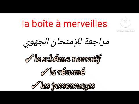 1bac la boîte à merveilles مراجعة للإمتحان الجهوي le schéma narratif + le résumé + les personnages