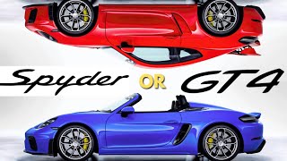Porsche 718 Spyder vs. 718 GT4 | Which one in 2023? #porsche #spyder #gt4
