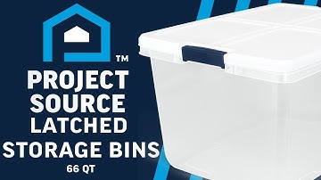 Project Source 16.5 Gal (66 Qt) Latched Storage Bin - Product Video