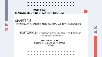 MIS Chapter 5 : It Infrastructure and Emerging Technologies (Subtopic 5.4)