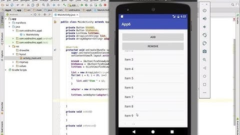 Android Tutorial for Beginners 6 - Listview and Listadapter # CodeWorld
